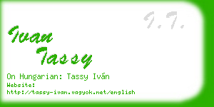 ivan tassy business card