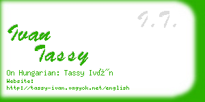 ivan tassy business card